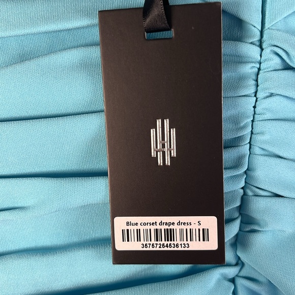 Heiress Beverly Hills Blue Corset Drape Dress size S NWT - Picture 6 of 6
